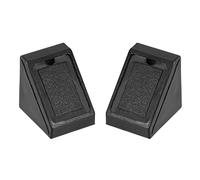 20mmx20mmx17.5mm 2 fori Angolo plastica bretelle staffe angolare nero 100 pz