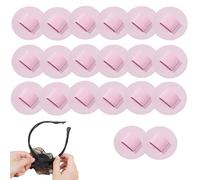 20Pack Felt Hair Band Pad, DIY Felt Hair Band Decor Base with Elastic Bands for Tea Party Headbands, Securely Glued Not Easy to Fall Off (Pink)
