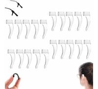 20Pairs Glasses Grips,Eyeglasses Ear Grips,Anti Slip Eyeglass Retainer,Silicone Anti-Slip Glasses Ear Hook Grip,Eyeglass Ear Grip,Premium Silicone Ear Hook,Glasses from Slipping Down Your Nose (White)
