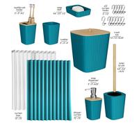 20PC Bambù Accessori Bagno Set - Completo & Bagno Tappeti