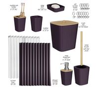 20PC Bambù Accessori Bagno Set - Completo & Bagno Tappeti