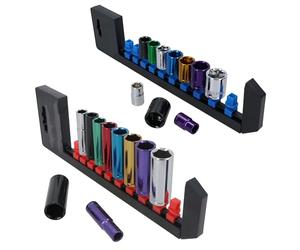 20pc colorate 3/8" Dr Shallow & profonde Sockets 6 Point Hex Metric 10-19mm