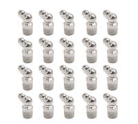 20pcs 1/8" 45 Degree Angle Nickel Plated Grease Nipple Fitting for Car