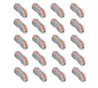 20PCS 1 a 1 Inline Elettrico Leva Connettori Dado Leva Dadi Scollegamento Rapido Splicing Elettrico Isolati Terminali