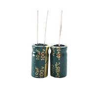 20pcs 100V10UF 100V 10UF 6 * 12MM Condensatore elettrolitico in alluminio ad alta frequenza bassa ESR/impedenza 100V 10UF 6 * 12MM Elementi di accumulo di energia (Size : 30PCS)