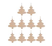 20pcs 10cm Ciondolo Appeso a Forma di Albero di Natale Ciondolo in Legno Creativo Fette di Legno Naturale per la Festa d