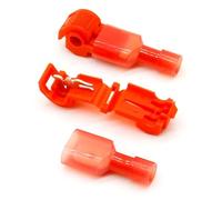 20pcs=10set L12 Red T Type Quick Splice Crimp Terminal Wire Convenient Connector For 0.5-1 Wire Line