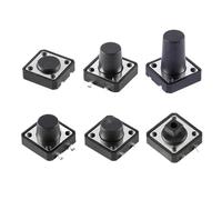 20PCS 12×12mm SMD DIP PCB Tactile Tact Push Button Switch 4Pin Switch 12 * 12 * 4.3/5/6/7/8/9/10/11/12MM B3F-4055 12 * 12 * 7.3mm(12x12x5mm,DIP)