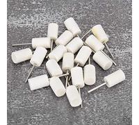 20pcs 2.35mm ruote lucidanti in feltro di lana, gambo lana lucidatura lucidatura mola testa gioielli strumento di lucidatura accessorio per acciaio inossidabile, prodotti in legno
