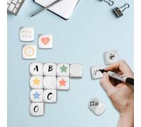 20pcs 22mm Bianco Dadi Arrotondati, Dadi Vuoti 6-sided Gioco Dadi Cubo set per l'insegnamento Dadi di Apprendimento, Artigianato, fai da te, Numeri, Causale Sesources Gioco