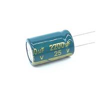 20pcs 25V 2200UF Condensatore elettrolitico in alluminio ad alta frequenza a bassa ESR/impedenza 25v2200uf Size13 * 20mm Elementi di accumulo di energia