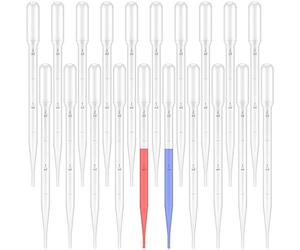 20pcs 2ml Pipette,Pipette contagocce,Pipetta contagocce,Contagocce plastica,Pipetta,Contagocce,Pipette Trasferimento Graduate Trasparenti,per Trasferire Profumo,Olio Essenziale,Laboratorio
