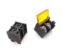 20Pcs 2P 9,5 millimetri Blocco di connettori PCB Mount Barriera Terminal con la copertura Kit barra di messa a terra terminale
