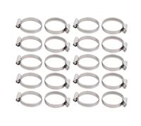 20Pcs 30mm-45mm Dia Range Stainless Steel German Type Adjustable Hose Clamp Hoop