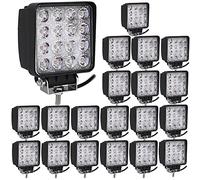 20pcs 48W LED Work Light,ALPHA DIMA Impermeabile IP67 Faro da Lavoro a LED per Autoveicoli Fuoristrada Barche Trattori Camion Veicoli Industriali 12V 24V