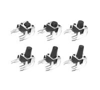 20PCS 6 * 6 * 4.3/5/6/7/7.5/8/9/10mm Momentary Tactile Tact Push Button 4Pin Self Reset Switch Right Angle With Stent 6×6×5(6x6x9mm)