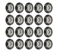 20Pcs 8x30x8.5mm Metal Shielded per GCr15 Chrome Steel Bearing+POM Guide, Black