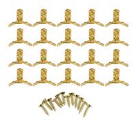 20pcs 90 ° cerniera a molla cerniera supporto angolo cerniera a molla per piccoli gioielli vino cassa di orologio scatola di legno coperchio chiudiporta(Gold)