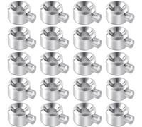 20pcs a Crimpare Perline per Gioielli Creazione Argento Distanziatori Metallo