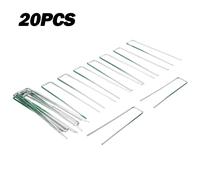 20pcs ad U Ferro da Esterno Giardino Chiodi Manto Erboso Pali Pins Strumento