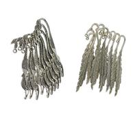 20Pcs argento tibetano che borda la piuma della sirena Segnalibri con la