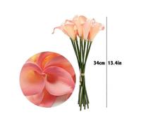 20pcs Artificial Calla Lily Real Touch Flower Bouquets Artificial Silk Flower for Bride