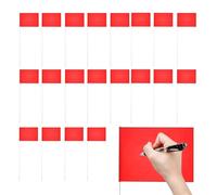 20PCS Bandiere Marcatori Rosse, 53cm/PCS, Bandiera, Red Flag, Bandierine Rosse, Per Vari Scenari Lavoro All'aperto Come Architettura Paesaggistica, Rilevamento Ingegneristico E Irrigazione Giardino