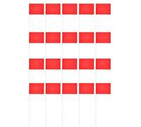 20PCS Bandierine Segnaletiche Rosse, 53cm Bandierine Segnaletiche Per Prato Da Inserire Nel Terreno, Aiutano A Individuare I Punti Di Irrigazione, Delimitare I Confini E Contrassegnare Aree Speciali
