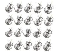 20PCS calamari Jig ganci luminosi in legno gamberetti Jig ombrello ganci in acciaio inox per la pesca di calamari