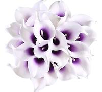 20Pcs Calla Fiore Artificiale Sposa Latice Vero Tocco Famiglia Partito Matrimonio Decorazione