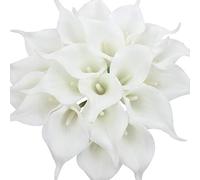 20Pcs Calla Fiore Artificiale Sposa Latice Vero Tocco Famiglia Partito Matrimonio Decorazione