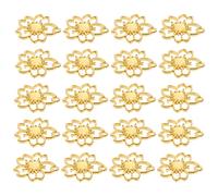 20pcs Cherry Blossom Flower Ley Open Back Pendants Pendants Charms per fai da te
