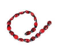 20Pcs Coccinella Murano Vetro Perline Distanziatori Rosso 15x10mm