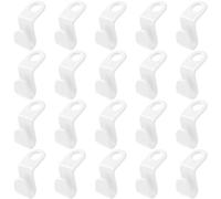 20Pcs Connettore Appendiabiti,Appendiabiti Di Collegamento,Estensione Grucce Salvaspazio,Ganci Grucce Salvaspazio Mini Appendiabiti,Per Organizzare l'Armadio Appendiabiti e Salva Spazio,Bianco
