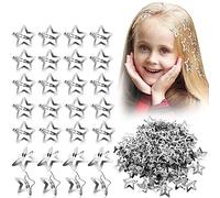 20pcs Cool Ragazze Stella Capelli Clip Donne Carino Metallo Argento Barrettes Capelli Grip Y2K Capelli Accessori Copricapo