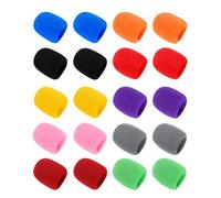 20PCS copertura del microfono colorato Mic parabrezza schiuma copre riutilizzabile micro schiuma filtro per la maggior parte del microfono palmare