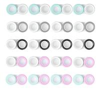 20PCS Custodia per Lenti a Contatto, Lenti a Contatto Custodie Kits, Astuccio per Lenti a Contatto da Viaggio, Porta Lenti a Contatto da Viaggio, Contatto Lenti Contenitore con Segno L e R