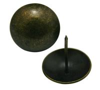 20pcs da 1,6 pollici in ottone antico arrotonda un chiodo antico