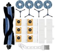 20Pcs di Ricambio per Eufy Omni C20 Robot Accessori,1 Spazzole Principali,1 Piccolo Spazzolino per la Pulizia, 4 spazzole laterali, 4 filtri lavabili,4 Panni,6 Sacchetti Polvere