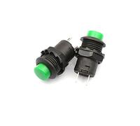 20pcs DS-428/427 Round Button Switch with Automatic Lock Without red Green Yellow Blue White Black 12MM(Green, Unlock) Switches