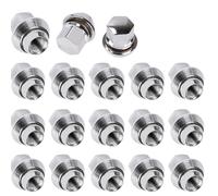 20Pcs Durable Aluminum Alloy Wheel Hub Nuts Silver Lightweight for Cars