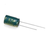 20PCS Electrolytic capacitor 450V4.7UF volume 8 * 12MM high frequency low resistance green gold capacitor 4.7UF450V