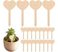 20pcs etichette vegetali etichette piante etichette a forma di cuore in legno, indicatore del giardino grazioso natrual per piante in vaso, decorazioni da giardino divertenti creativi per amanti del