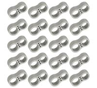 20Pcs Fermaporta in PVC 15/17mm per Parete, Grigio (Doppia Foratura)