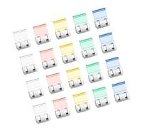 20Pcs File Graffette Clip Push On Clip Leggero Documenti Clip per Scuola Ufficio Documenti Gestione Morsetti Multicolore