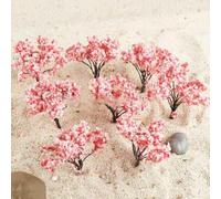 20pcs Fine Dettaglio Sakura Albero Modello per Cherry Tree Rappresentazione Pianta in Modellismo Ferroviario Layout Decorazione Diorama Scene Creazione e Modellazione