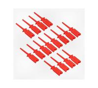 20pcs Flat Test Hook Accurate Circuit Elasticity Pure Copper Hook Type Test Clamp Fixture Accessories for Various Devices Red