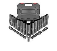 20PCS Impact Socket Set 1/2 Drive Metric for Air Pneumatic Universal Deep Wrench Strumenti di riparazione Per uso fai da te
