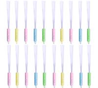 20pcs in fibra ottica luci a led bacchetta in fibra ottica 3 modalità di illuminazione luci con cordino e bottone bacchette a led lampeggianti per festa di nuovo anno
