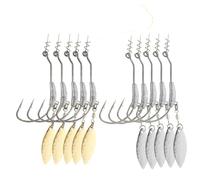 20PCS Jig Head Fish Hook 2G 3G 4G Ami da pesca 10 pezzi con Spin Lock Pin Spinner for esche da pesca morbide di ganci in acciaio al carbonio(4gram.)